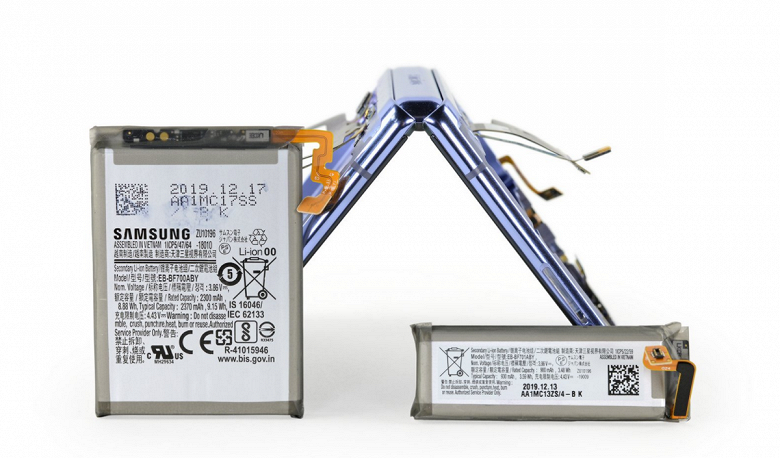 Новая гибкая раскладушка Samsung начала раскрывать свои секреты. Стала известна ёмкость аккумуляторов нового Galaxy&nbsp;Z&nbsp;Flip